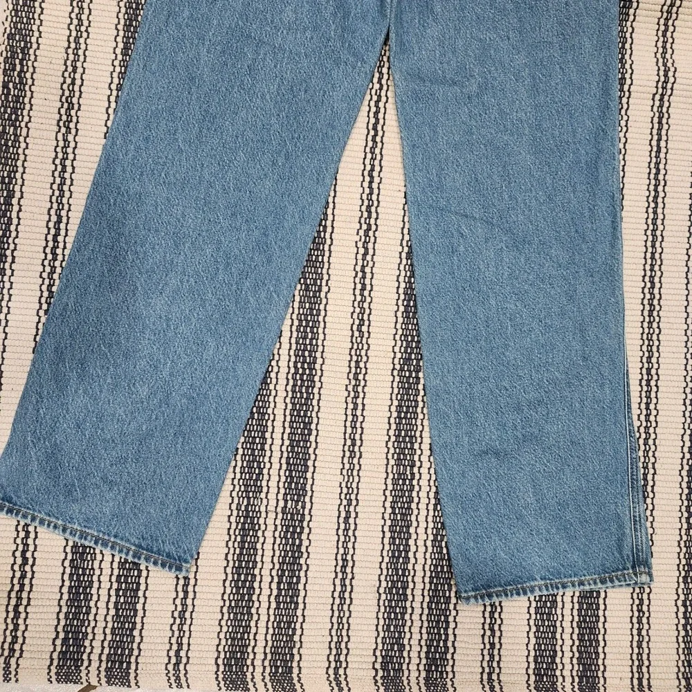 PacSun 90s BF E-Waist High Rise Straight Leg Carpenter Jeans Skate Blue Sz M NWT